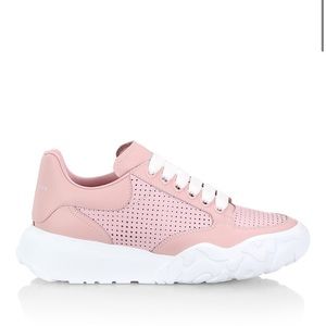 Alexander Mcqueen | Court Leather Lace Up Sneakers Pink / White Size 40/10
